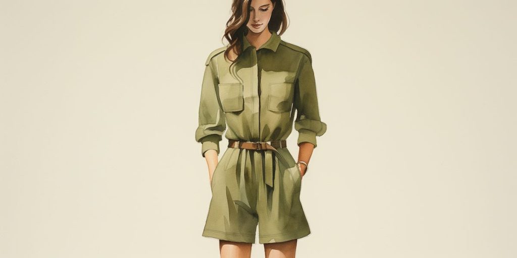 olive green utility dress