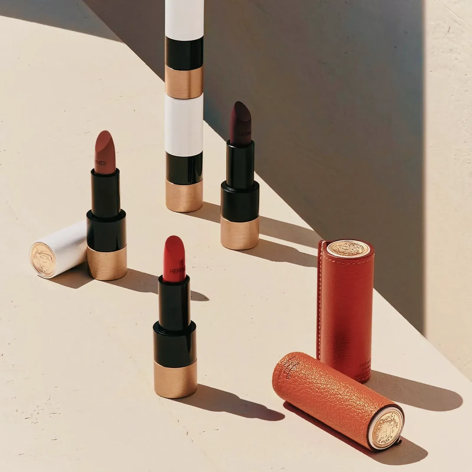 Collection of lipsticks on a table