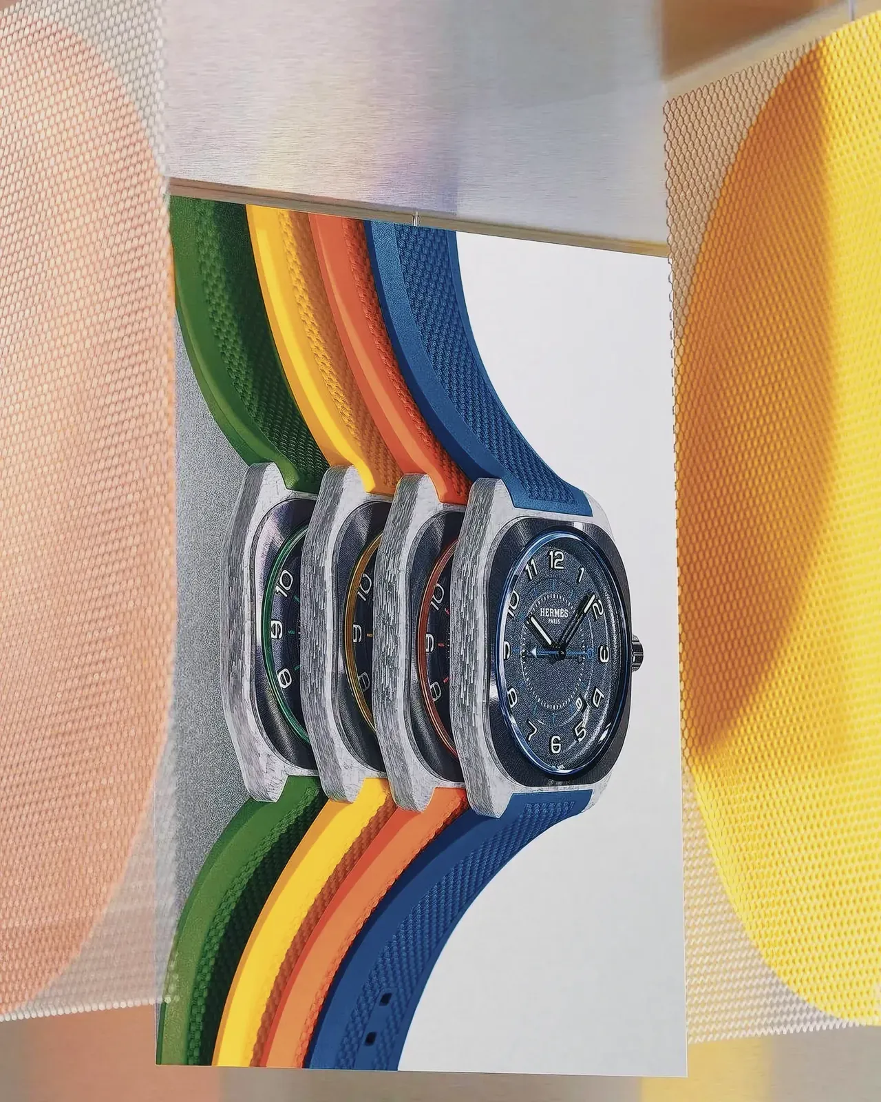 Vibrant Hermès H08 watches in an array of colors
