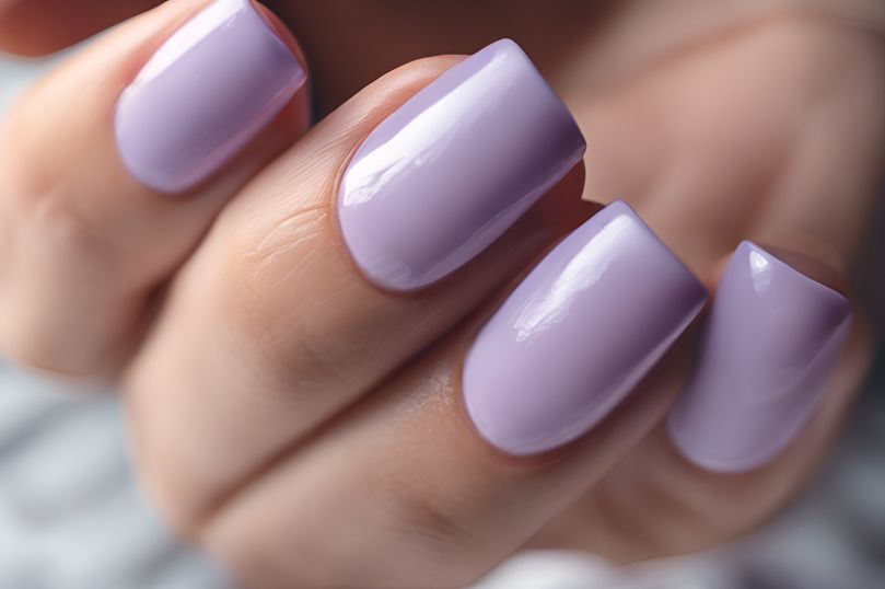 Pastel purple nails