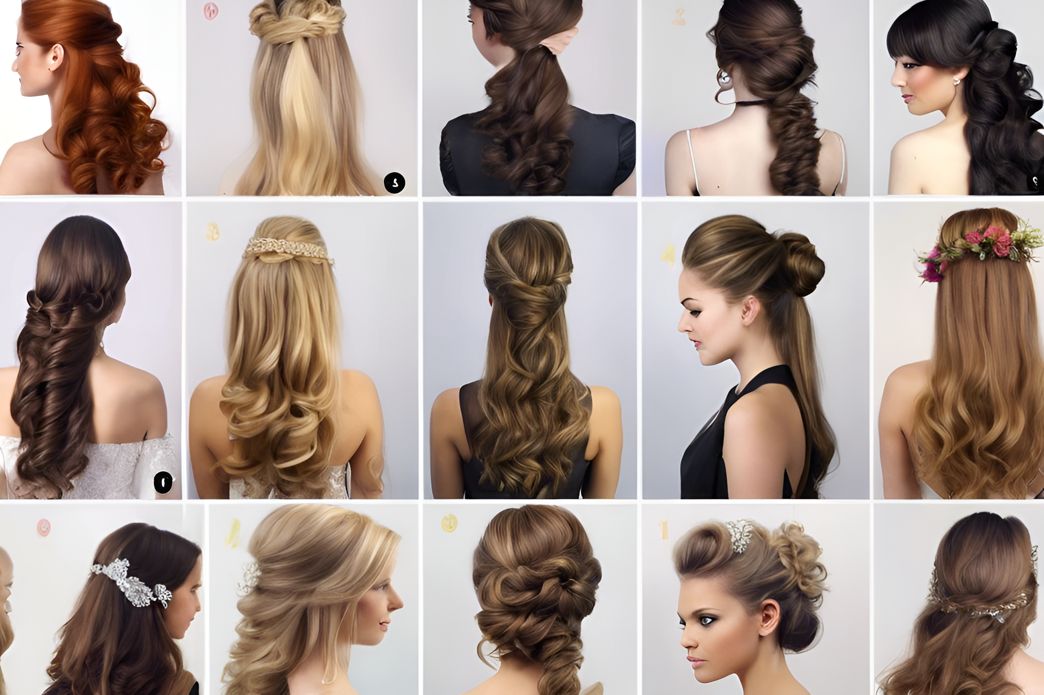 Variety of prom hairstyles